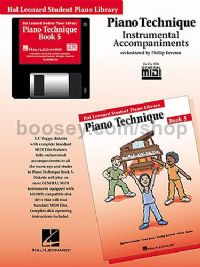 Hal Leonard Student Piano Library: Piano Technique Instrumental Accompaniments 5 (General MIDI)
