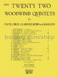 22 Woodwind Quintets - oboe part