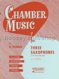 Chamber Music for Three Saxophones (score & parts)
