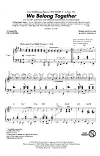 We Belong Together (from Toy Story 3) (SATB & Piano)