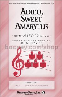 Adieu, Sweet Amaryllis for SATB choir