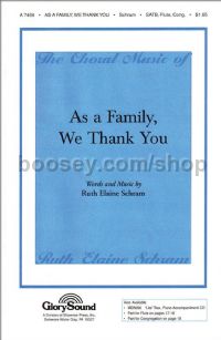 As a Family, We Thank You for SATB & flute