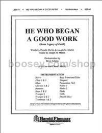 He Who Began a Good Work - orchestration (score & parts)