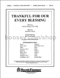 Thankful for Our Every Blessing - orchestra (score & parts)