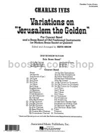 Variations On Jerusalem The Golden Band - Concert Band (Full Score)