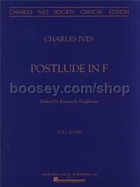 Postlude In F Critical Edition (Orchestral Score)