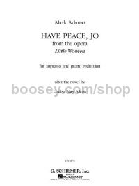 Have Peace Jo From Little Women - Soprano & Piano
