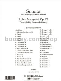 Sonata for Alto Saxophone Op. 29 (Score Only)
