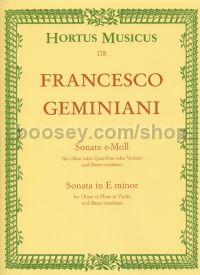 Sonata in E minor for oboe & basso continuo