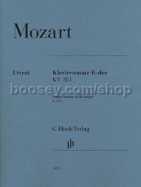 Piano Sonata in Bb Major, K. 281