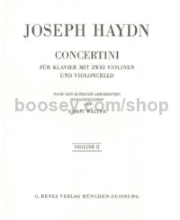Concertini for Piano (Harpsichord) with Two Violins & Violoncello (Violin II Part)