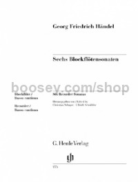 Sechs Blockflötensonaten (Performance Score)