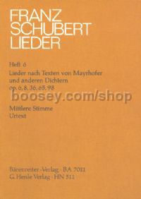 Lieder 6: von Mayrhofer etc. medium