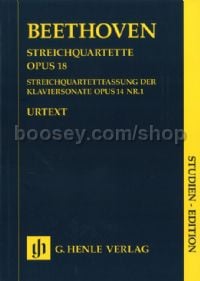 String Quartets, Opp.18/1-6 & Op.14/1 (Study Score)