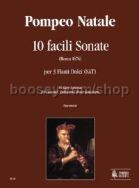 10 Easy Sonatas (Roma 1674) for Descant, Treble & Tenor Recorders