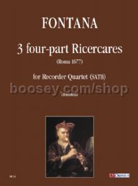3 four-part Ricercares for Recorder Quartet (SATB) (score & parts)