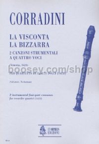 La Visconta, La Bizzarra for Recorder Quartet (SATB) (score & parts)