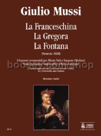 La Franceschina, La Gregora, La Fontana for Descant Recorder, Viol & Continuo (score & parts)