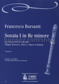 Sonata No. 1 in D Minor for Treble Recorder (Flute, Oboe) & Continuo (score & parts)