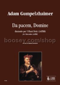 Da pacem, Domine for Recorder Quartet (AAAB) (score & parts)