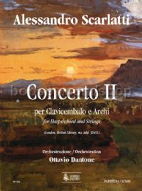 Concerto II for Harpsichord & Strings (score)
