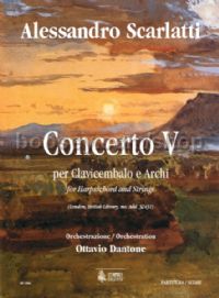 Concerto V for Harpsichord & Strings (score)