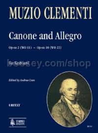 Canone Op-sn 2 (WO 11) & Allegro Op-sn 10 (WO 22) for Keyboard