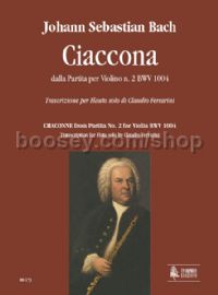 Chaconne for Flute solo from Partita for Violin No. 2 BWV 1004