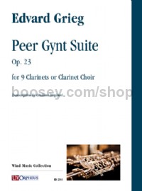 Peer Gynt Suite Op.23 (9 clarinets or clarinet choir score & parts)