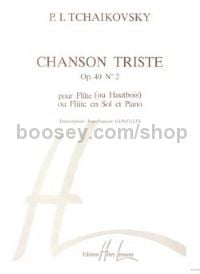 Chanson triste Op. 40 No. 2 - flute (or oboe or alto flute) & piano