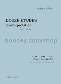 12 Etudes d'interpretation Vol.1 - piano
