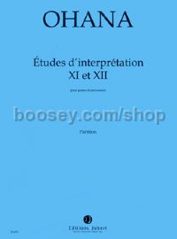 Etudes d'interprétation No. 11 et 12 - piano & percussions (score)