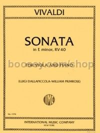 Viola Sonata E Minor Rv.40