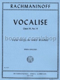 Vocalise Op. 34/14  (Violin & Piano)