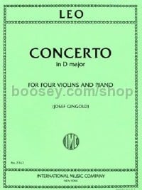 Konzert D-Dur (4 Violins & Piano)