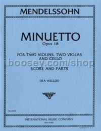 Minuetto F# Minor, Quintet No. 1, Op. 18