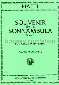 Souvenir De La Sonnambula Op5 (Cello & Piano)