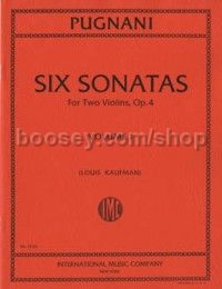 Six Sonatas Op. 4, Volume I