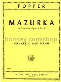 Mazurka G Min Op11/3 (3 Cellos & Piano)