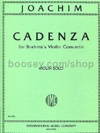 Cadenzas Brahms Violinkzt (Violin)