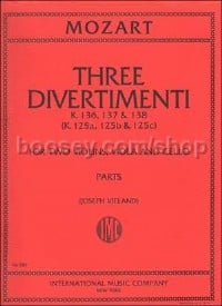 Three Divertimenti (String Quartet)
