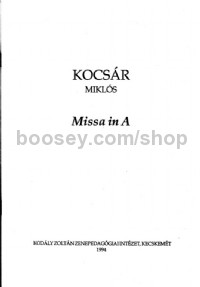 Missa in A - upper voices (SMA)