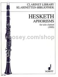 Aphorisms - clarinet in Bb (score)