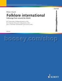 Folklore international - 2 clarinets (percussion instruments ad lib.)
