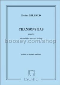 Chansons bas, op. 44 - voice & piano