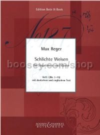 Schlichte Weisen Op. 76 Book 6 No. 52-60 (Medium Voice)