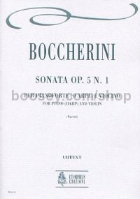 Sonata Op. 5 No. 1 for Piano (Harp) & Violin (score & parts)