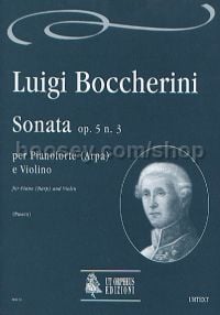 Sonata Op. 5 No. 3 for Piano (Harp) & Violin (score & parts)
