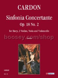 Sinfonia Concertante Op. 18 No. 2 for Harp, 2 Violins, Viola & Cello (score & parts)
