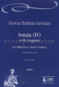 Sonata (IV) in D Major for Mandolin & Continuo (score & parts)